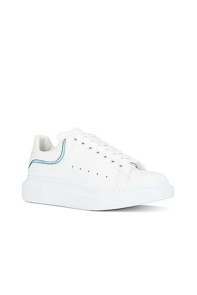 Shop Alexander Mcqueen Oversized Sneaker In White & Paradise Blue
