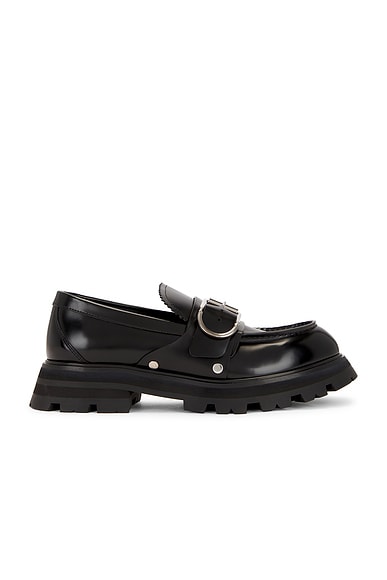 Alexander McQueen Loafer in Black & Silver