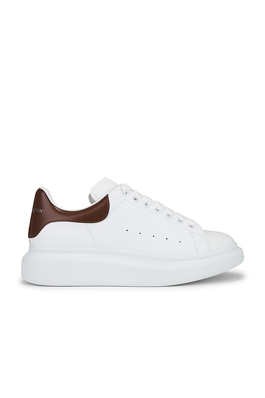 McQueen Oversized Sneaker in Off White & Bordeaux | FWRD