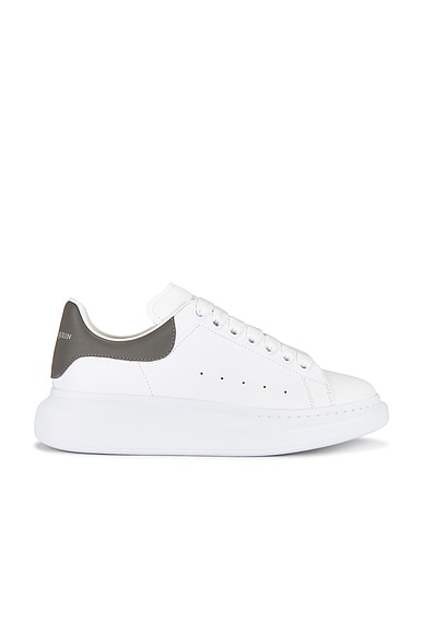 McQueen Oversized Sneaker in White & Cool Grey