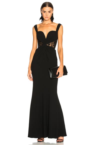 Alexander McQueen Sleeveless Bustier Gown in Black | FWRD