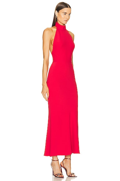 Shop Alexander Mcqueen Sleeveless Evening Dress In Lust Red
