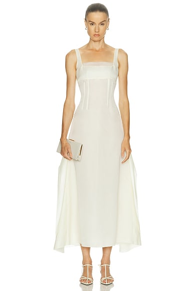 McQueen Evening Dress in Chalk