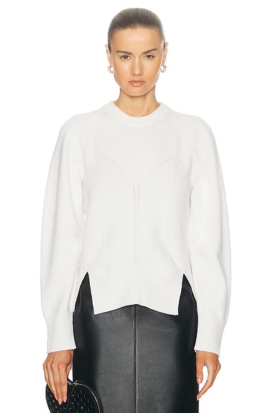McQueen Chevron Corset Sweater in Ivory