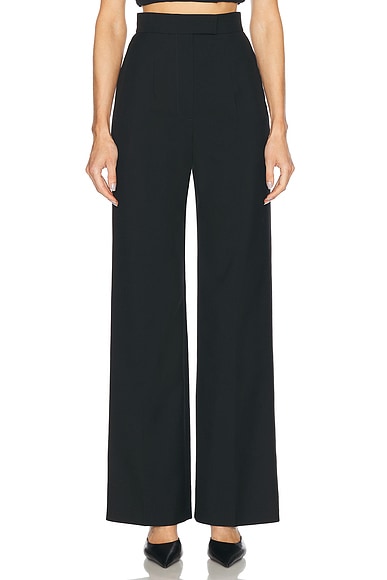 McQueen Wool Gabardine Trouser in Black