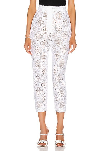 ALEXANDER MCQUEEN HIGH WAIST LACE PANT,AMCQ-WP56