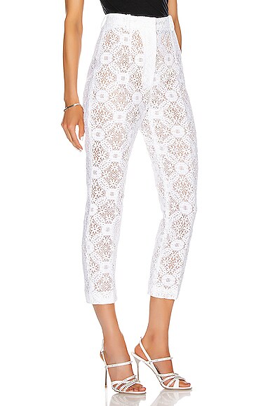 ALEXANDER MCQUEEN HIGH WAIST LACE PANT,AMCQ-WP56