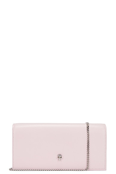 Skull Wallet On Chain Bag in Pink