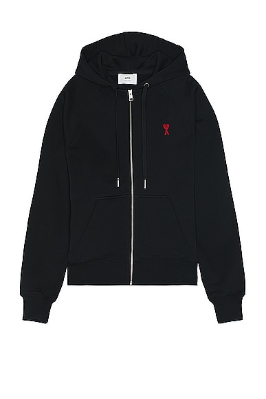 ADC Zipped Hoodie in Black