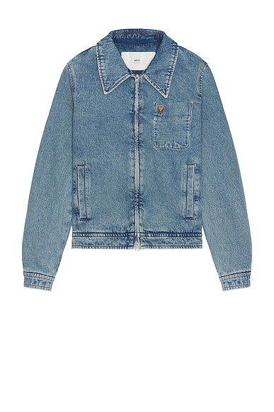 AMI Paris Blouson ADC in Used Blue