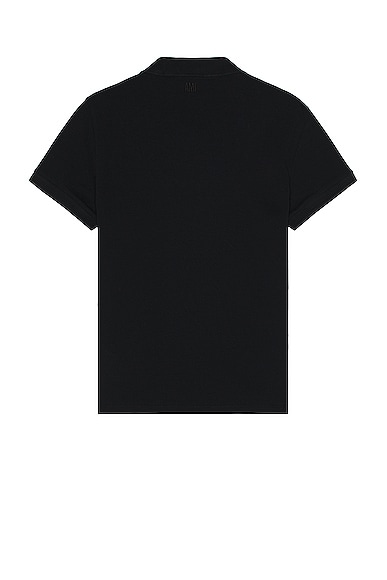 Shop Ami Alexandre Mattiussi De Coeur Polo Shirt In Black