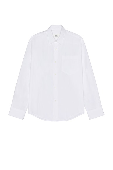 Shop Ami Alexandre Mattiussi Boxy Fit Shirt In White