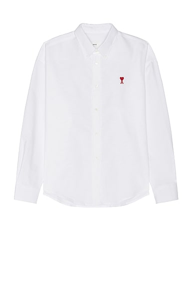 ami Boxy Fit Shirt in Natural White