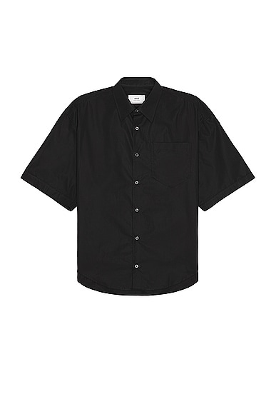 ami Boxy Fit Shirt in Black