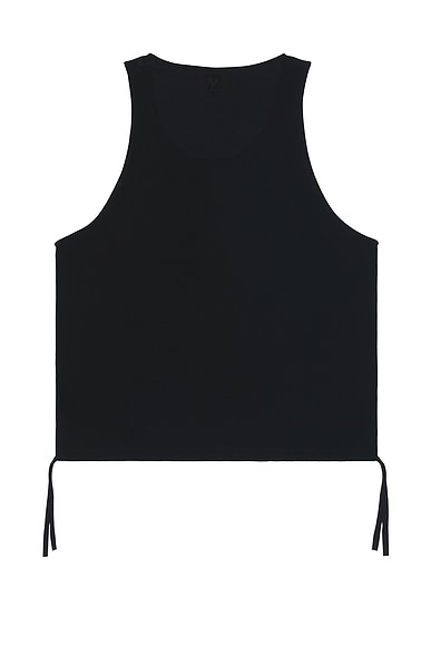 Shop Ami Alexandre Mattiussi Round Collar Tank Shirt In Black