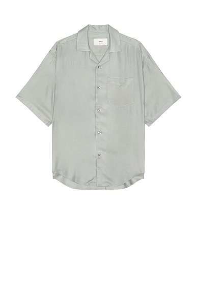 ami paris シャツ Sky Blue/Natural White Boxy Fit Shirt | AMI PARIS