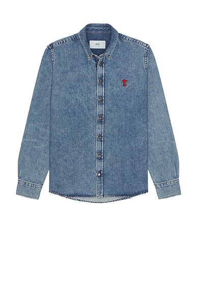 AMI Paris ADC Shirt in Used Blue