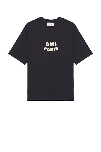 AMI Paris T-Shirt in Navy Blue