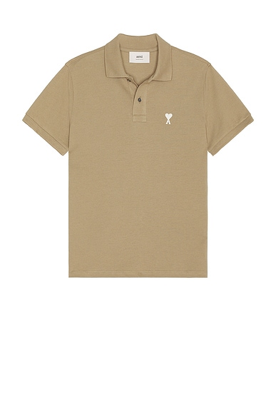 AMI Paris De Coeur Polo Shirt in Laurel