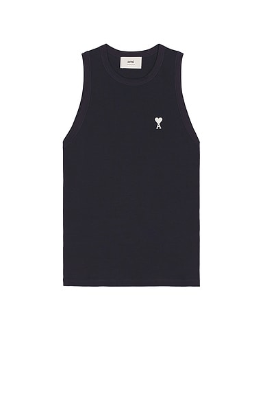 AMI Paris ADC Tank Top in Night Blue