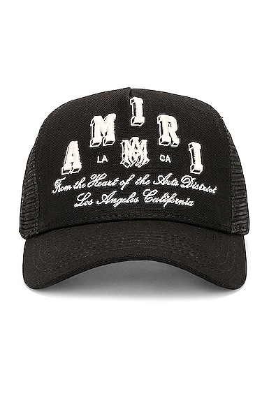 Amiri Amiri Varsity Trucker Hat in Black