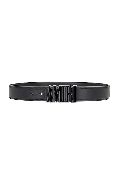 Amiri 4cm Nappa Leather Belt in Black