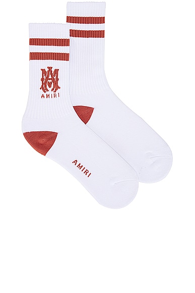 MA Stripe Sock in White