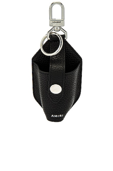 Amiri Leather Hand Sanitizer Holder in Black