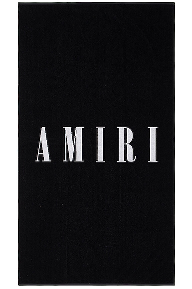 Amiri Small Logo Towel in Black