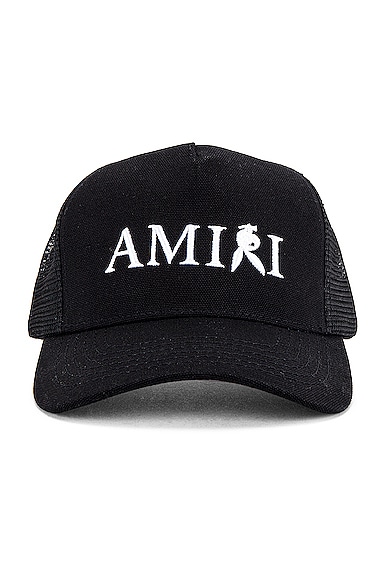 【超レア】AMIRI 3 Star Trucker Hat Cap アミリ 3 Star Trucker Hat - Black/White | AMIRI