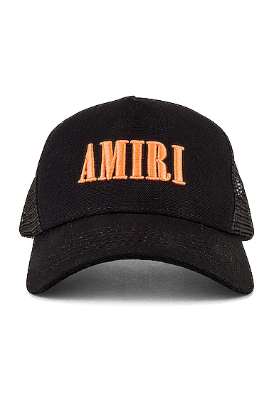 Amiri Amiri Core Logo Trucker Hat in Black