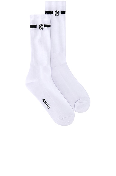 Amiri Small Ma Socks in White