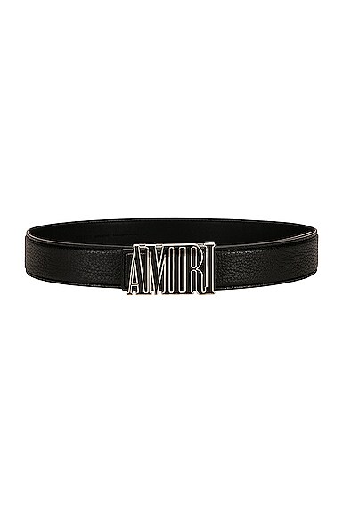 Amiri 4cm Enamel Core Belt in Black