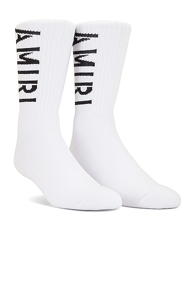 Amiri Stencil Socks in White