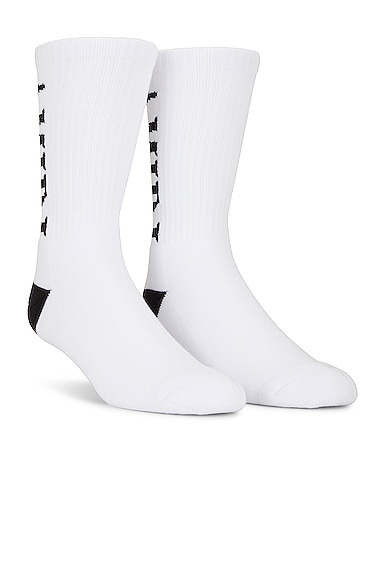 Amiri Vertical Logo Socks in White
