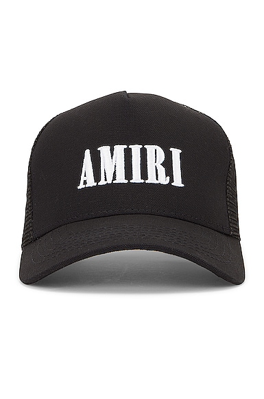 Amiri Core Logo Trucker Hat in Black