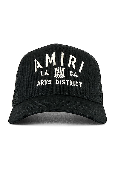 Amiri Stencil Trucker Hat in Black