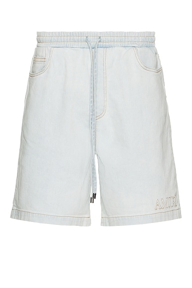 3D 5 Pocket Drawstring Denim Short