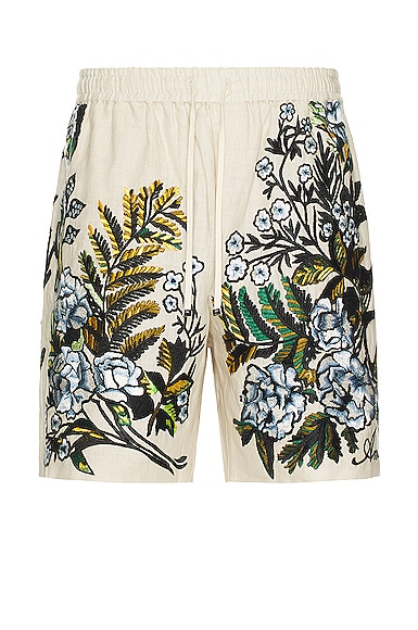 Embrodiered Floral Short