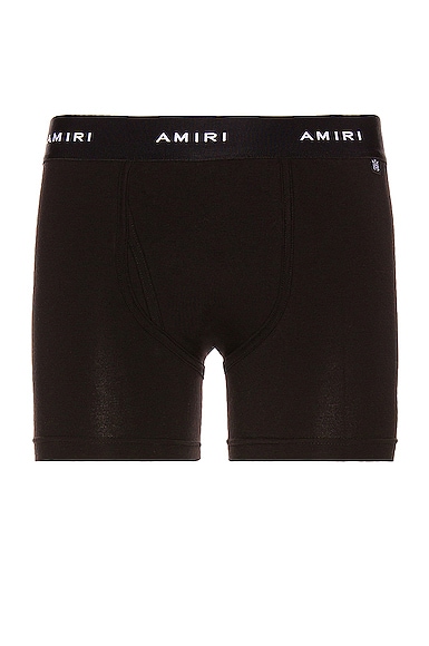 Amiri Logo Boxer Briefs In Black | ModeSens