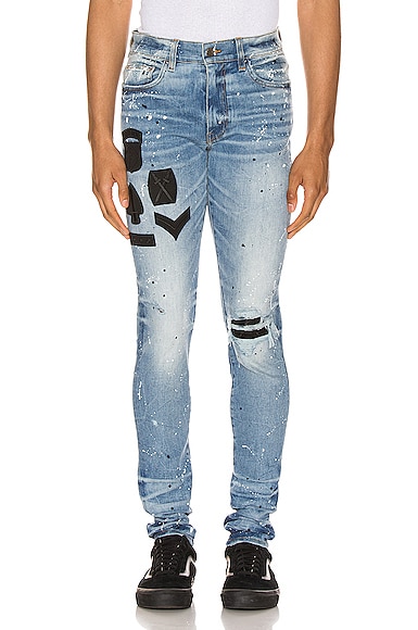 AMIRI Painted Military Patch Jean,AMIF-MJ105