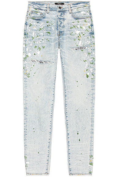ー品販売  Jean Knee Slit Painted Hand Amiri in FWRD | Indigo Sky Vintage デニム/ジーンズ