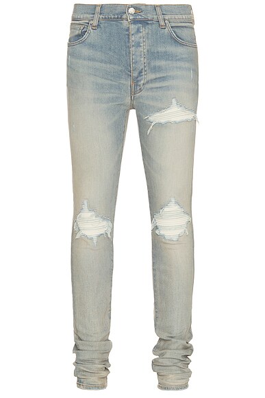 驚きの値段で Amiri MX1 Ultrasuede Jean in Antique Indigo | FWRD デニム/ジーンズ
