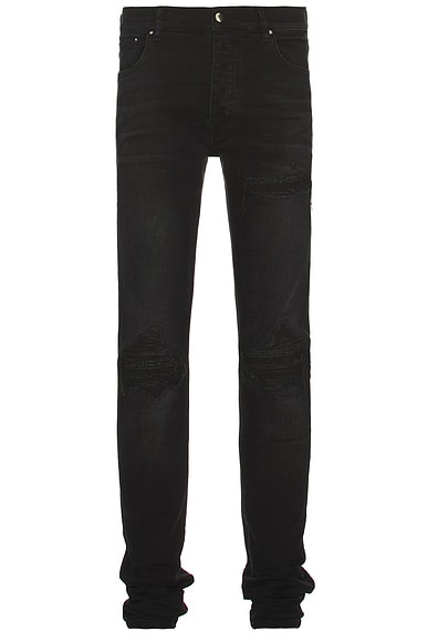 Amiri MX1 Ultrasuede Jean in Vintage Black | FWRD