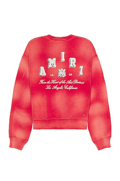 Shop Amiri Vintage Collegiate Crew In Red