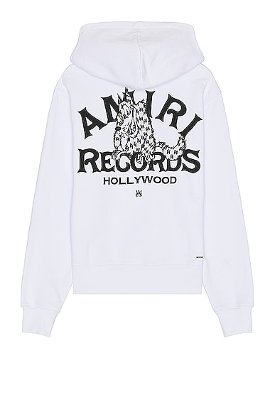 Amiri Records Wolf Hoodie in White