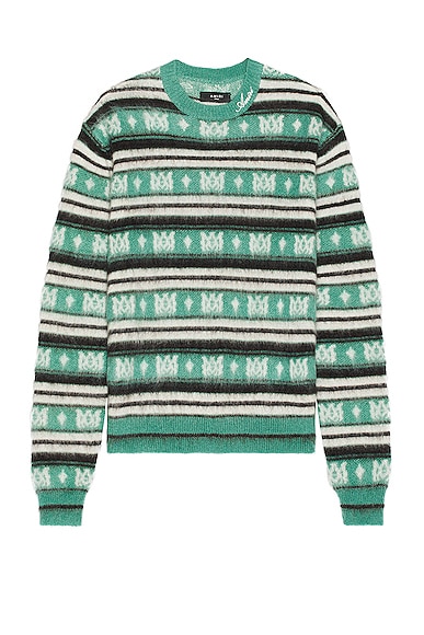 Shop Amiri Skater Stripe Sweater In Green