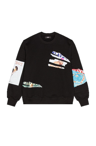 Amiri Playboy Magazine Crew in Black | FWRD