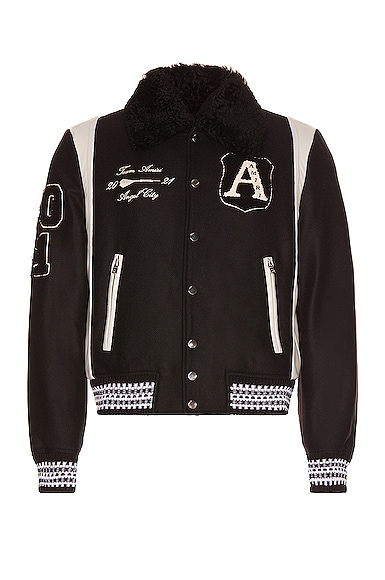 Always On Point Varsity Bomber W/ Removable Collar
