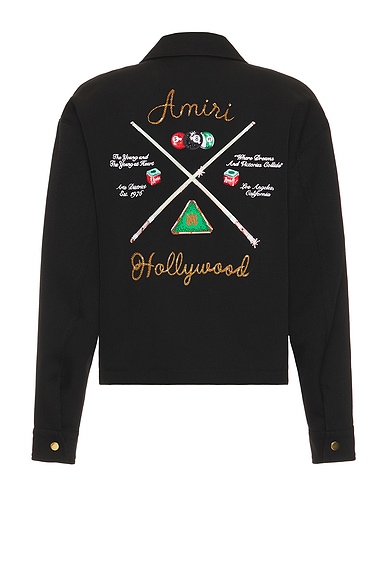 Amiri Pool Cue Blouson in Black